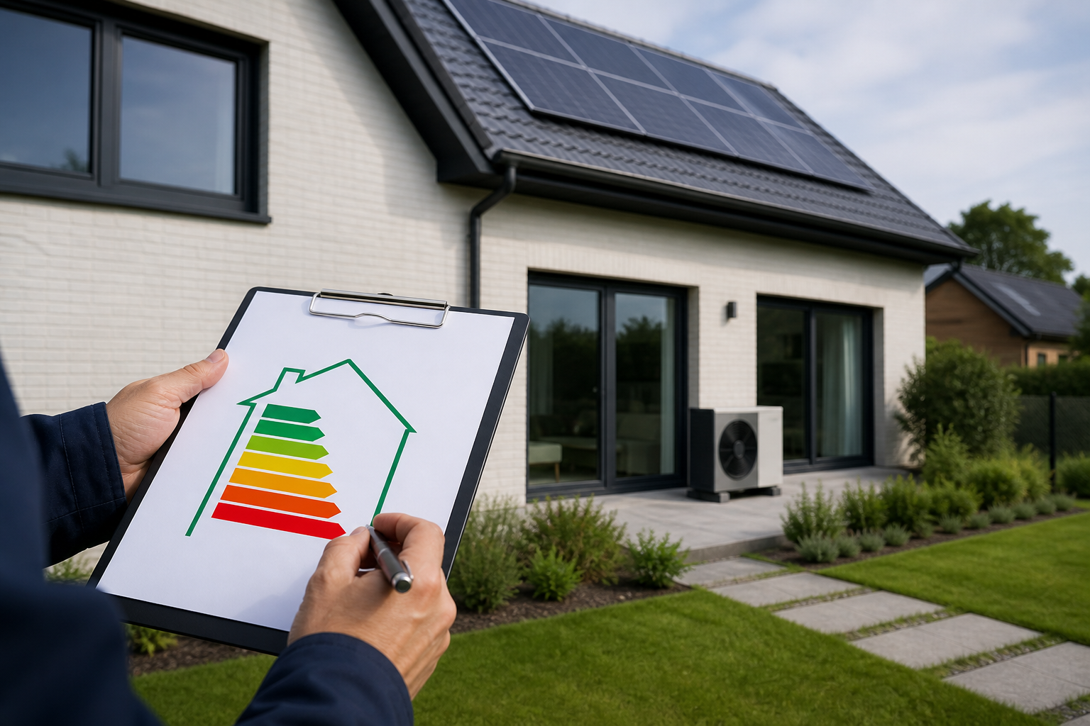 Adviseur neemt gegevens op voor het energielabel van een woning